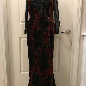 Chic Long Sleeve Floral Dress